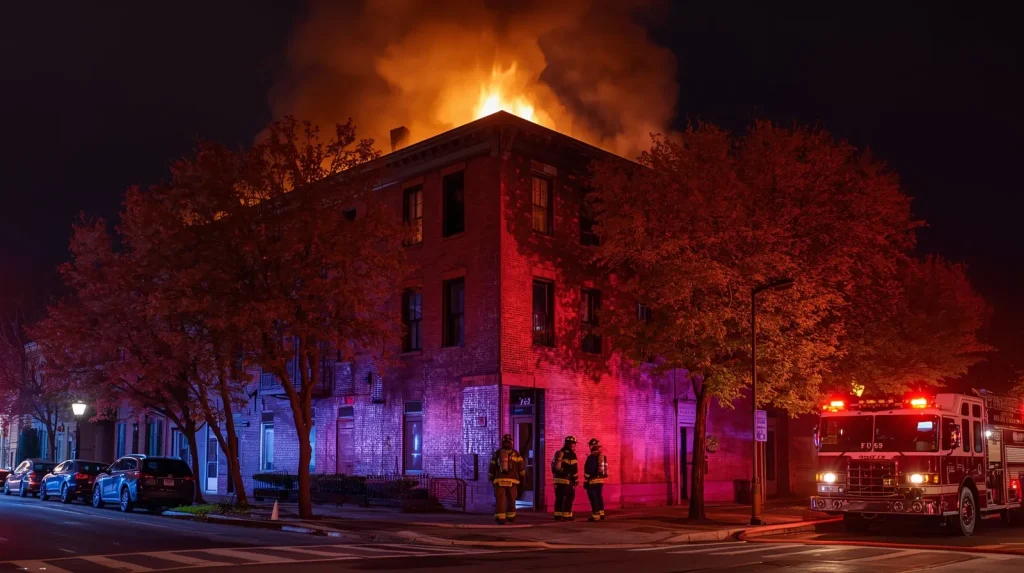 Emergency Response Amid Heavy Fire in Dorchester Triple-Decker